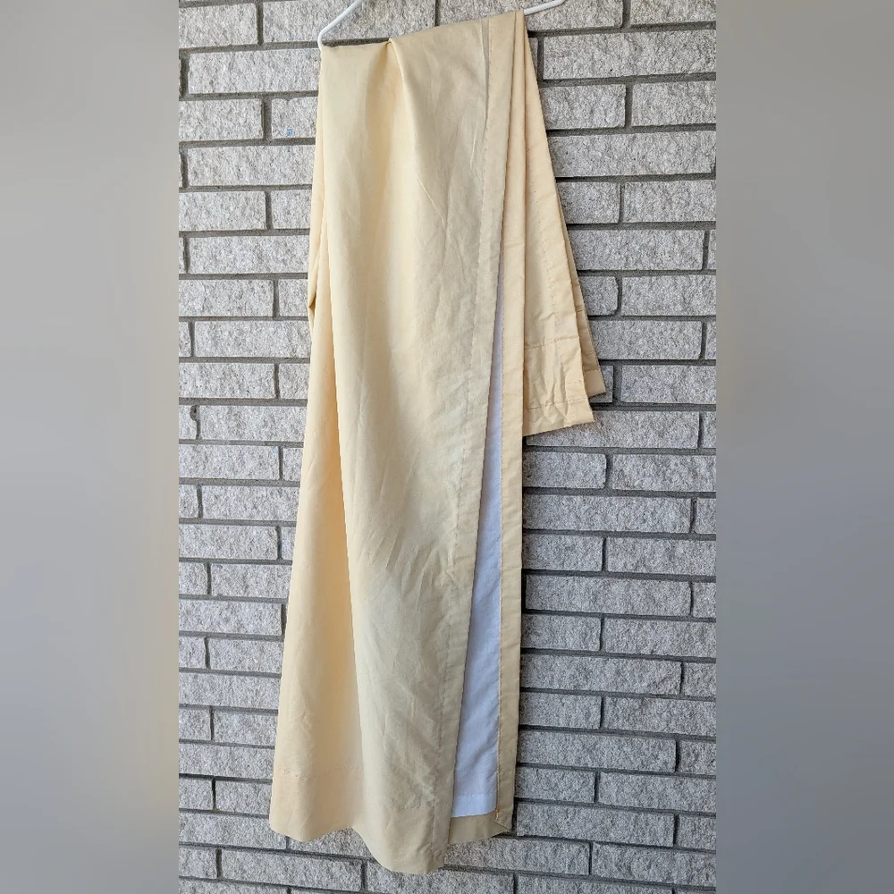 Croscill Curtain Panels Pair (2) Sunshine Yellow Cottagecore 86 x 39” Drapes EUC